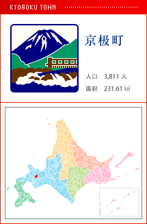 京极町 人口　3,811人　面积　231.61㎢