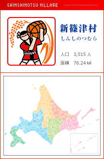 新篠津村 しんしのつむら 人口　3,515人　面積　78.24km2
