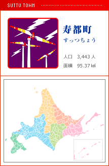 寿都町 すっつちょう 人口　3,443人　面積　95.37km2